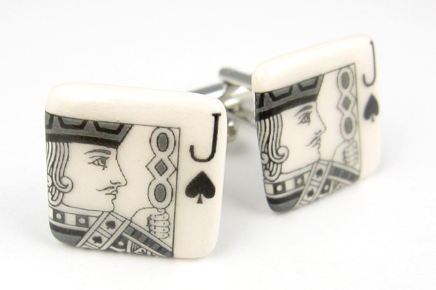 Knave of clubs cufflinks